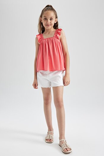 DeFacto Girl's Sleeveless Viscose Blouse Y9152a622hs