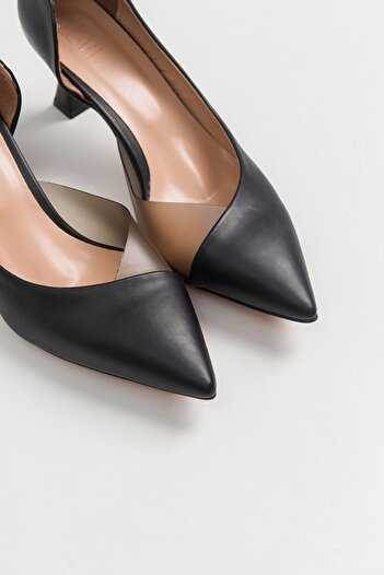 LuviShoes 353 Černé dámské boty na podpatku
