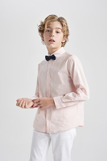 DeFacto Boy's Polo Collar 2-Piece Long Sleeve Shirt Z5453a623sm
