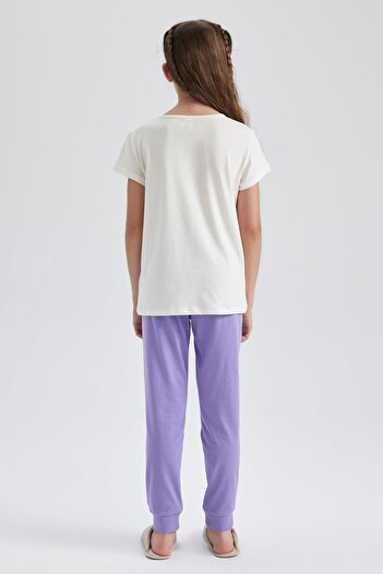 DeFacto Kız Çocuk Baskılı Kısa Kollu Pijama Takım Z6526a623sm