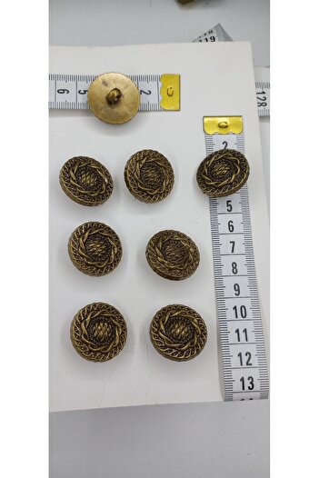 Tuhafiş 8 Pieces 2.5 Cm. Copper Color Jacket Coat Cardigan Button