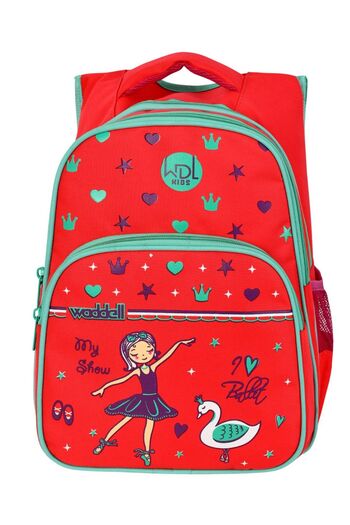 Puzmo Waddellbag Girl's Red Ballerina Primary School Backpack
