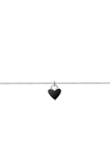 ELLI Emaille Liebe 925 Silber Halskette Choker Herz Anhänger
