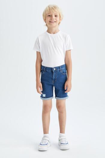 DeFacto Boy's Ripped Detailed Jean Bermuda Y5900a622hs