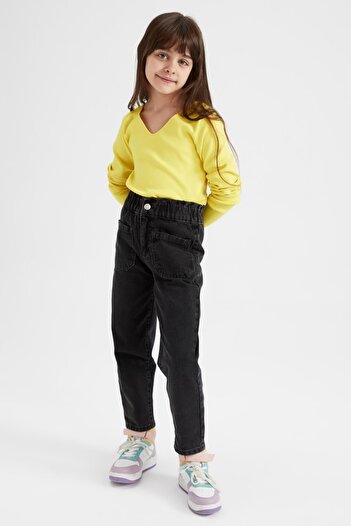DeFacto Girl's Crop V-Neck Sweater Z4923a622wn