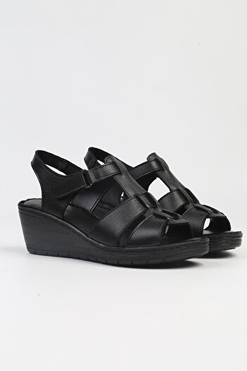 Pierre Cardin ®| PC-5127-3013 Black-Women's Wedge Heel Shoes