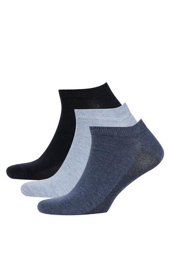 DeFacto Men's 3-Piece Cotton Booties Socks Z7252azns