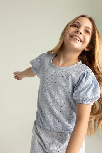 DeFacto Mädchen Brode Kurzarm-T-Shirt Z6259a623sm