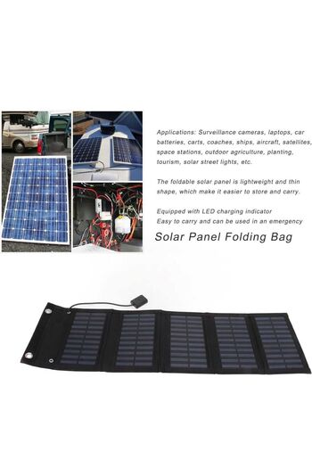 KESEROĞLU Güneş Panelli( 15w) Usb Katlanabilir Güneş Enerjisi Şarj Cihazı