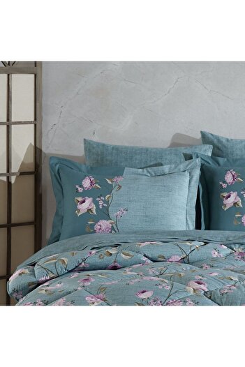 Hobby Benita Yeşil - Poplin Çift Kişilik Uyku Seti
