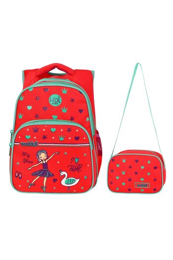 Puzmo Waddellbag Girl's Red Ballerina Primary School Backpack