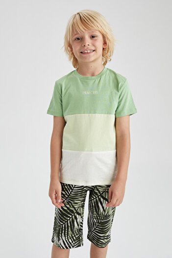 DeFacto Boy's Patterned Bermuda Shorts Y6500a622hs
