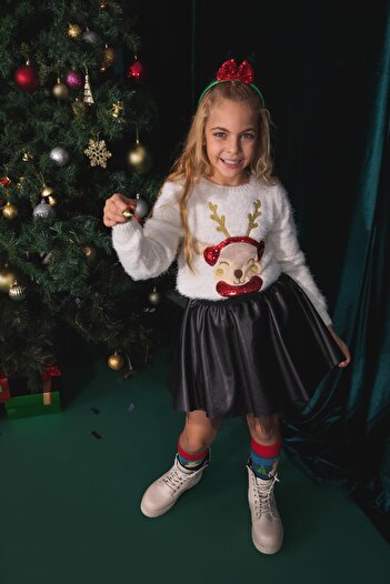 DeFacto Girl's Faux Leather Skirt
