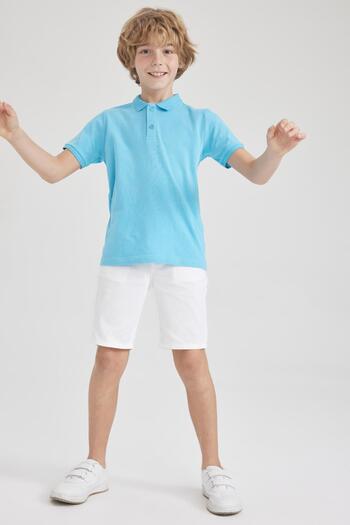 DeFacto Boy's Pique Short Sleeve Polo T-Shirt K1689a623sm