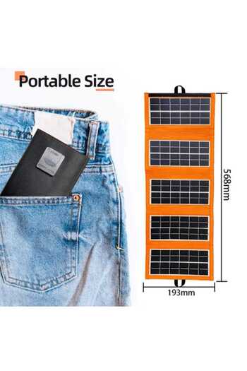 KESEROĞLU Taşınabilir Portatif Solar Güneş Paneli Usb Girişli Katlanabilir