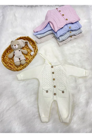 Home (with Booties Gift) Littleland Pocket Knitwear Baby Romper