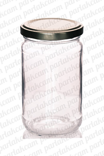 parlakcam 300ml Baharat Kavanozu Metal Kapaklı Magnolia Kavanozu 300cc Bal Reçel İçin Saklama Kavanozu 15 Adet
