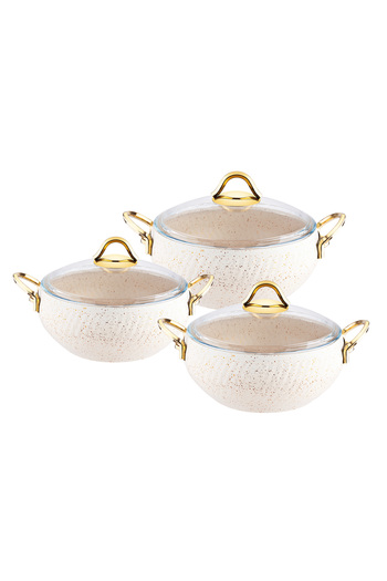Özkent Hira 3-Piece Granite Set Cream