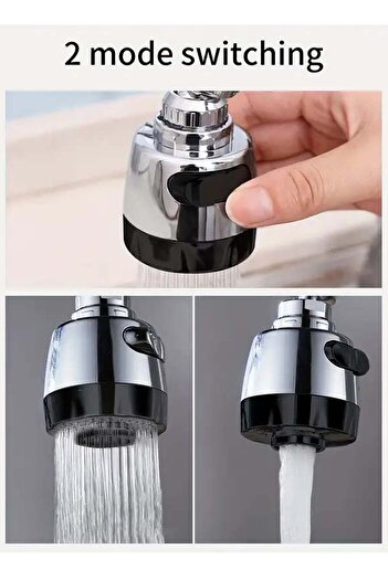 Binbirreyon Tap End Faucet Head 2 Functions Chrome Kubar Water Saving LB045