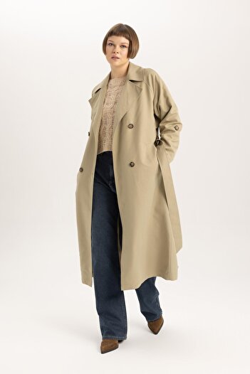 DeFacto Waterproof Relax Fit Trench Coat Z5493AZ24SP