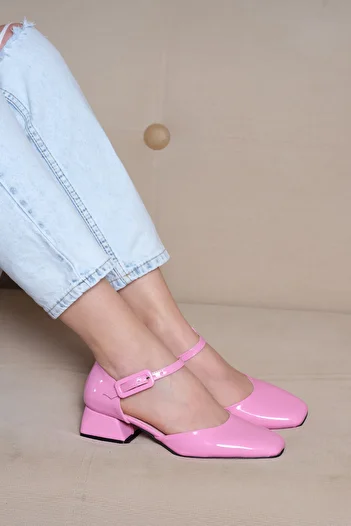 Sibel Durmaz Sonyo Pink Buckle Detailed Heeled Shoes