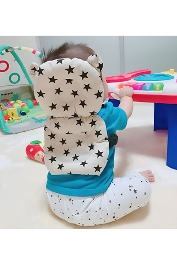 Wenaris 100% Cotton Fabric Baby Head and Neck Protection Pillow