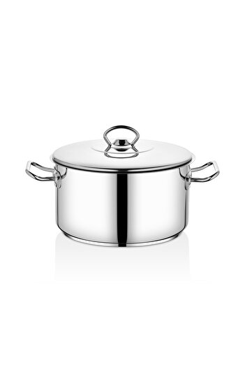 Özkent Çamlıca Deep Pot 22 Cm (18/10 Stainless Steel)