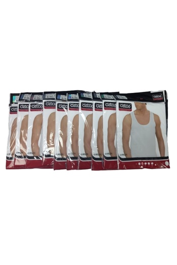 Öztaş Pack of 10 Men's Single Jersey White Undershirt