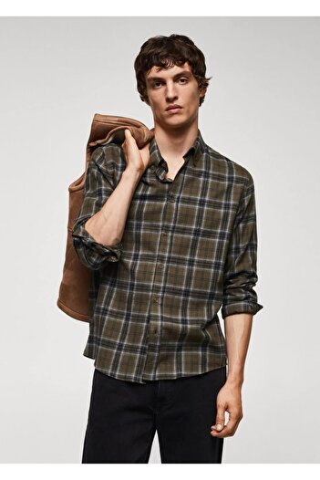 MANGO Man Checked regular fit lumberjack shirt