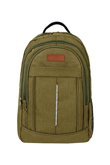 barberri Σακίδιο πλάτης Khaki Canvas Daily Use 17 ιντσών με θήκη φορητού υπολογιστή Κωδικός: 7300