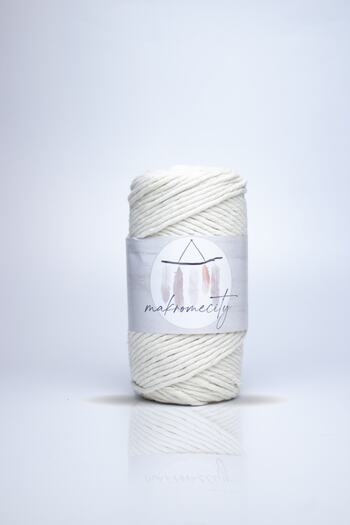 Makromecity 3mm Single Twist Screening Cotton Macrame Thread Ecru