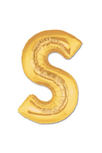 Deniz Party Store 40" Inch 100 cm (S) Letter Foil Balloon Gold Gold