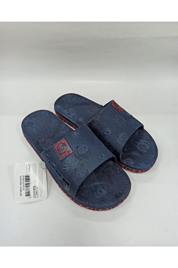 GEZER Papuci de casă antiderapante unisex, albastru bleumarin, roșu