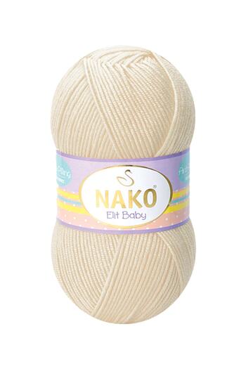 NAKO 5 Adet ) Elit Baby 11451 Badem El Örgü Iplikleri Yelek Hırka Kazak Ipliği Bebe Battaniye Ipi