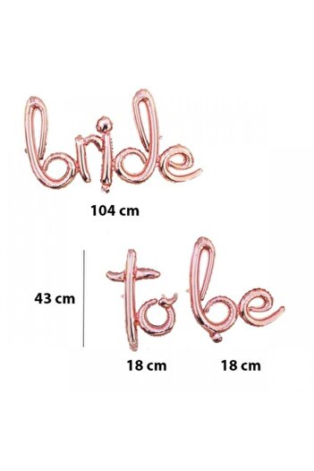aşkın concept Bride To Be Foil Balloon Rose Gold