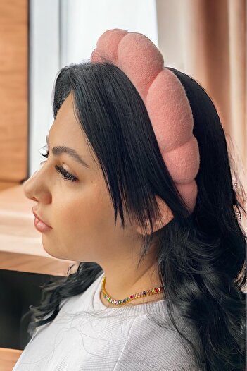 TAKIŞTIR Spa Color Salmon Hair Band - Towel Crown