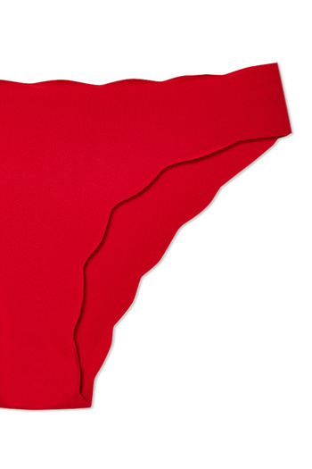 HNX Red Laser Cut Waist and Leg Wavy Slip Women's Panties