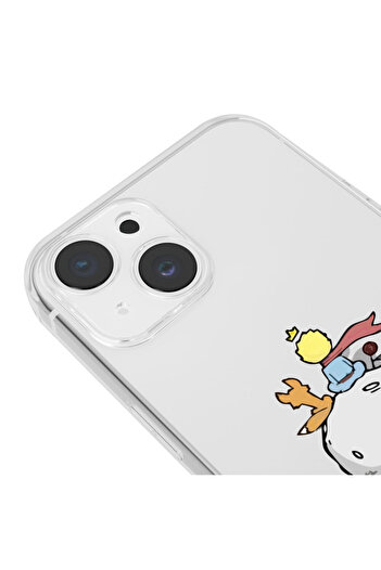 Casen iPhone 14 Küçük Prens Tasarımlı Şeffaf Silikon Telefon Kılıfı