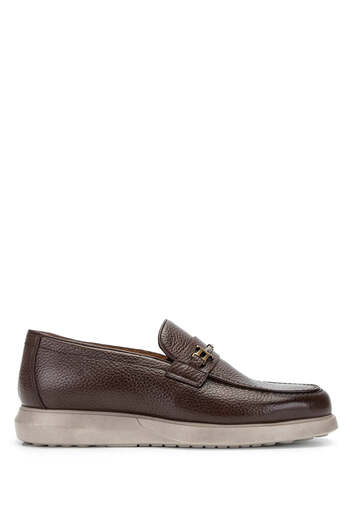 Tamer Tanca Men's Brown Genuine Leather Loafer Shoes