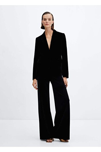MANGO Woman Velvet Wideleg Trousers