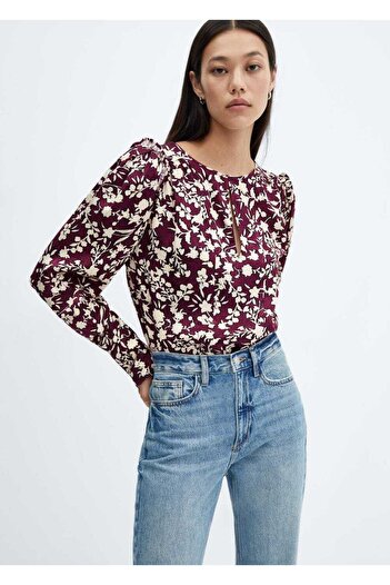 MANGO Woman Blouse with floral print