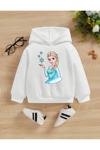 AEMİ Παιδική Frozen Elsa Φούτερ με κουκούλα με κουκούλα