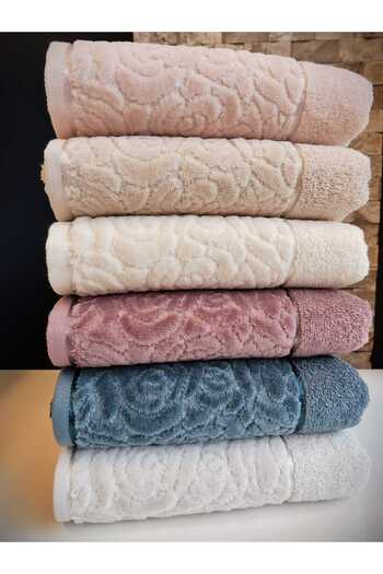 Nurpak Sevgi Hand Towel Set 6 Pieces 50x90 cm Cotton