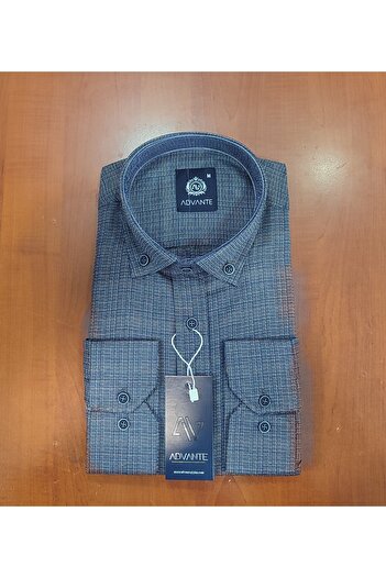 ADVANTE DAYBOGLU LONG SLEEVE POCKET COLLAR BUTTONED CLASSIC MEN'S SHIRT