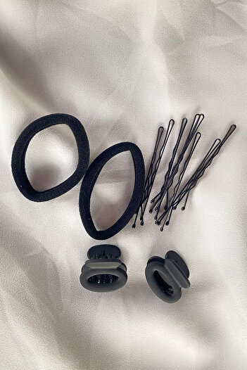 TAKIŞTIR Black Color Rubber Latch Buckle Set