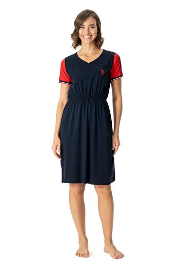 U.S. Polo Assn. BCP U.S. Polo Assn. Női sötétkék V-nyakú kényelmes hálóing BCP EAGC.B1ONN.I.E.C.7LD0.E0.1.EABP