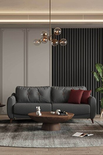 Modalife Olivya 3+1 Salon&oturma Odası Koltuk Takımı - Gri&Kırmızı