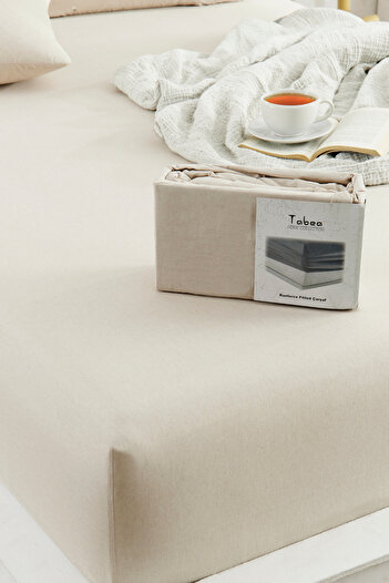 TABEA HOME 100% Cotton Double Fitted Sheet 2 Pillow Cases