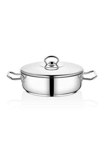 Özkent Çamlıca Flat Short Rice Pot 18 Cm (18/10 Stainless Steel)