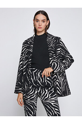 Koton Bunda Blazer se vzorem Zebra
